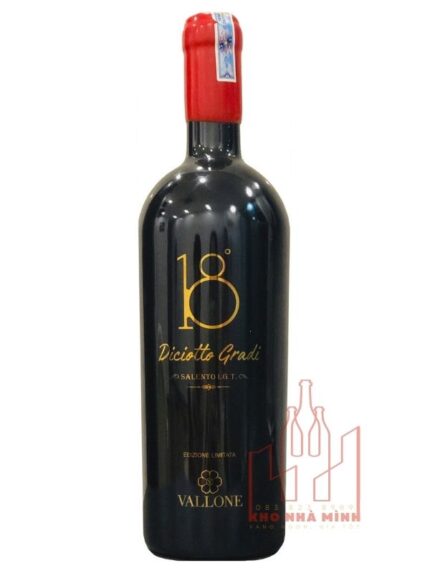 Rượu vang Diciotto Gradi Primitivo Vallone 18 độ